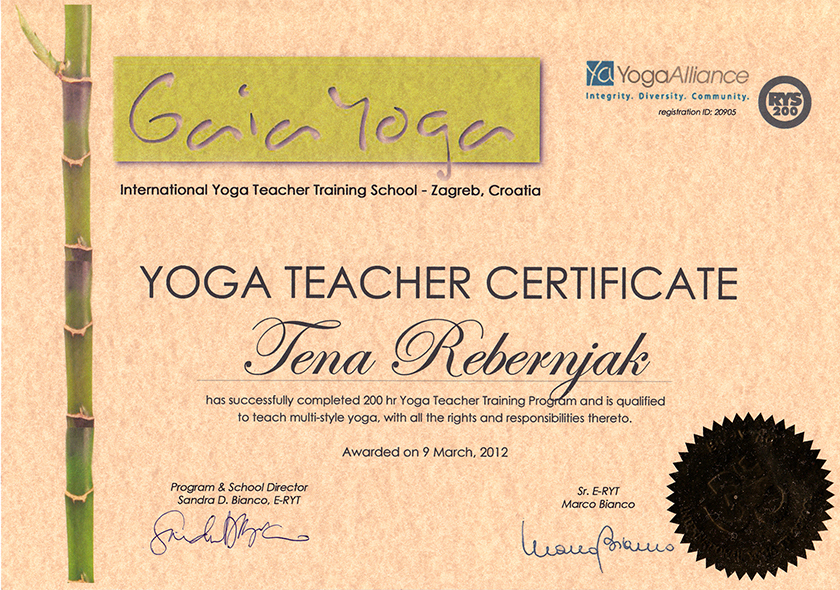 Yoga teacher training – 200 hours