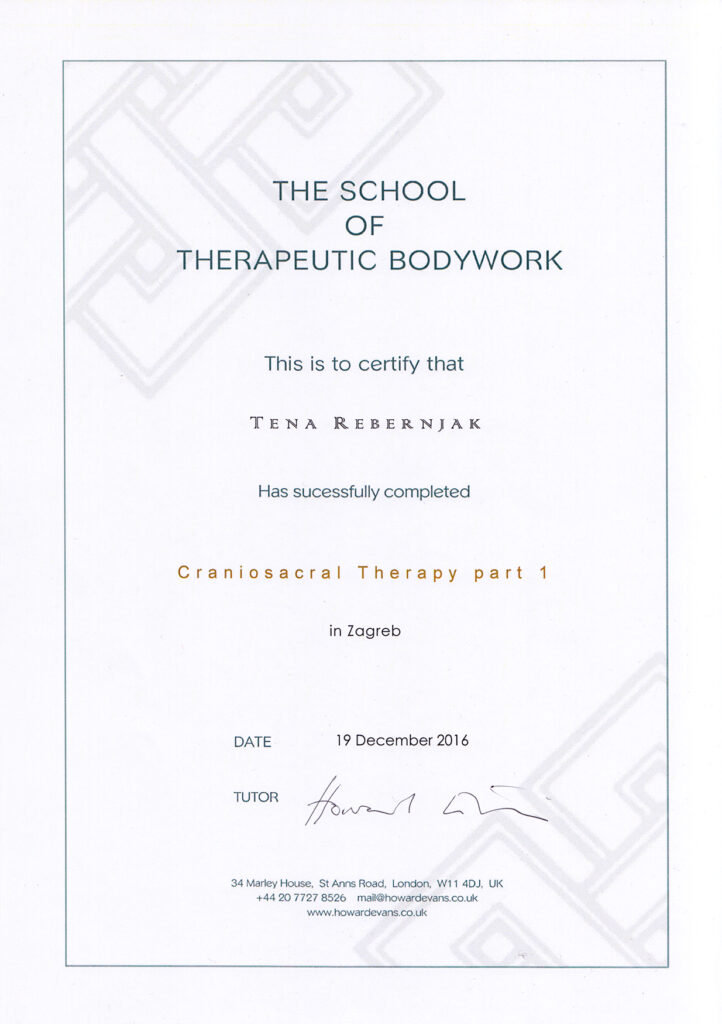 Craniosacral therapy course