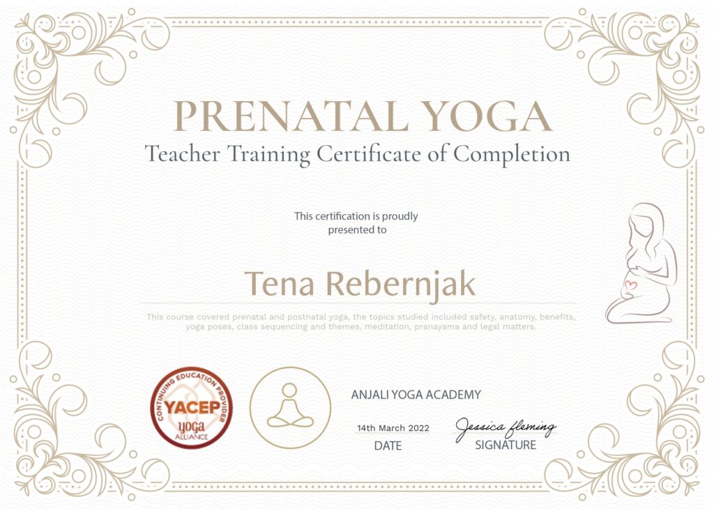 Teacher’s course for Prenatal Yoga