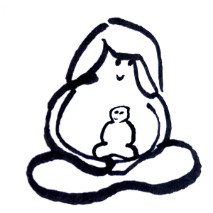 Prenatal yoga illustration