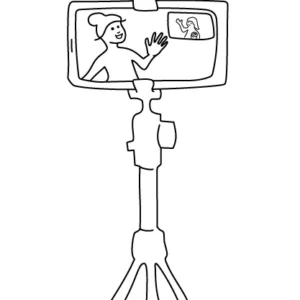 Online yoga illustration